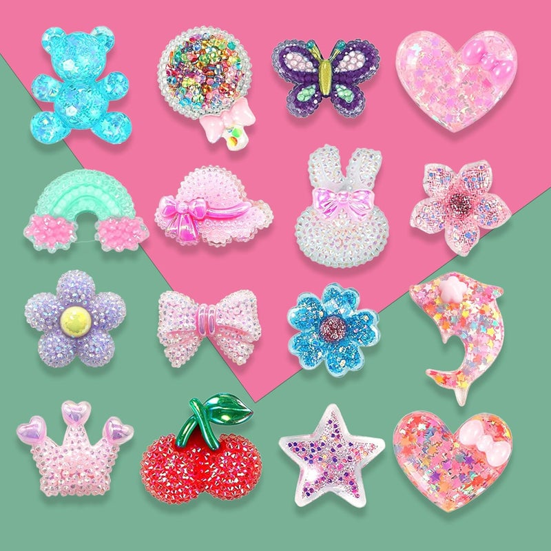 DNT Cute bling Shoe Charms for Girls Cute Shoe Charms for Adults Teens Kids Kawaii Shoe Decoration Charms for Clog Sandals Birthday Party Gift - Image 3
